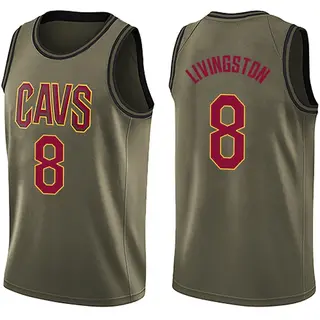 Men's Chris Livingston Cleveland Cavaliers Green Salute to Service Jersey - Swingman