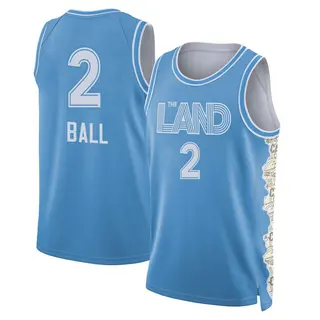 Men's Lonzo Ball Cleveland Cavaliers Light Blue 2024/25 City Edition Jersey - Swingman