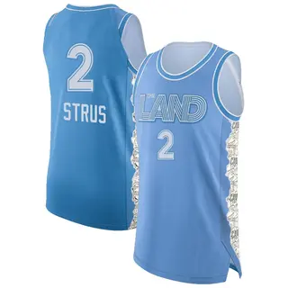 Men's Max Strus Cleveland Cavaliers Light Blue 2024/25 City Edition Jersey - Authentic