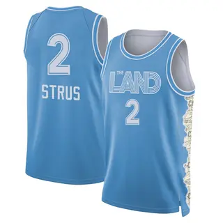 Men's Max Strus Cleveland Cavaliers Light Blue 2024/25 City Edition Jersey - Swingman