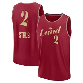 Men's Max Strus Cleveland Cavaliers Wine 2023/24 City Edition Jersey - Fast Break
