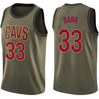 Men's Olivier Sarr Cleveland Cavaliers Green Salute to Service Jersey - Swingman