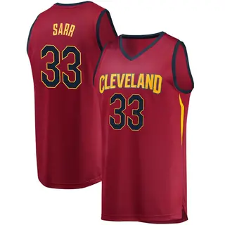 Men's Olivier Sarr Cleveland Cavaliers Wine Jersey - Iconic Edition - Fast Break