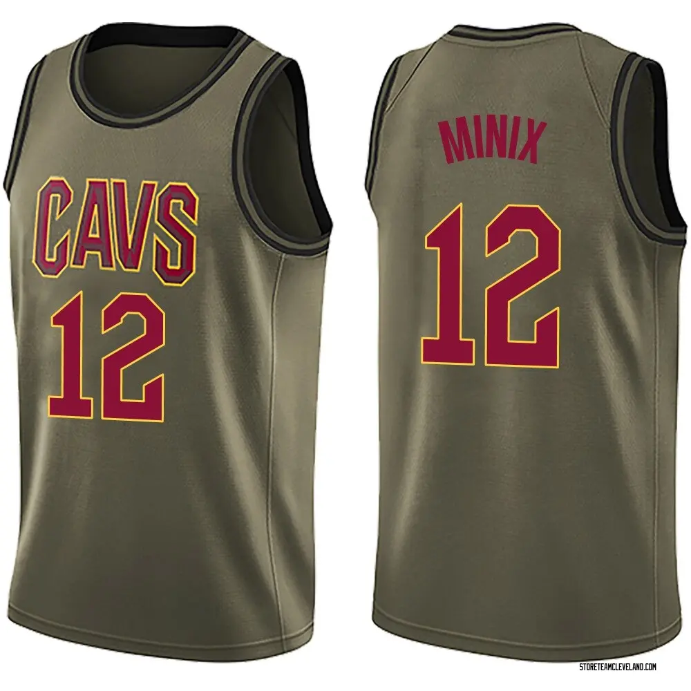 Men's Riley Minix Cleveland Cavaliers Green Salute to Service Jersey - Swingman