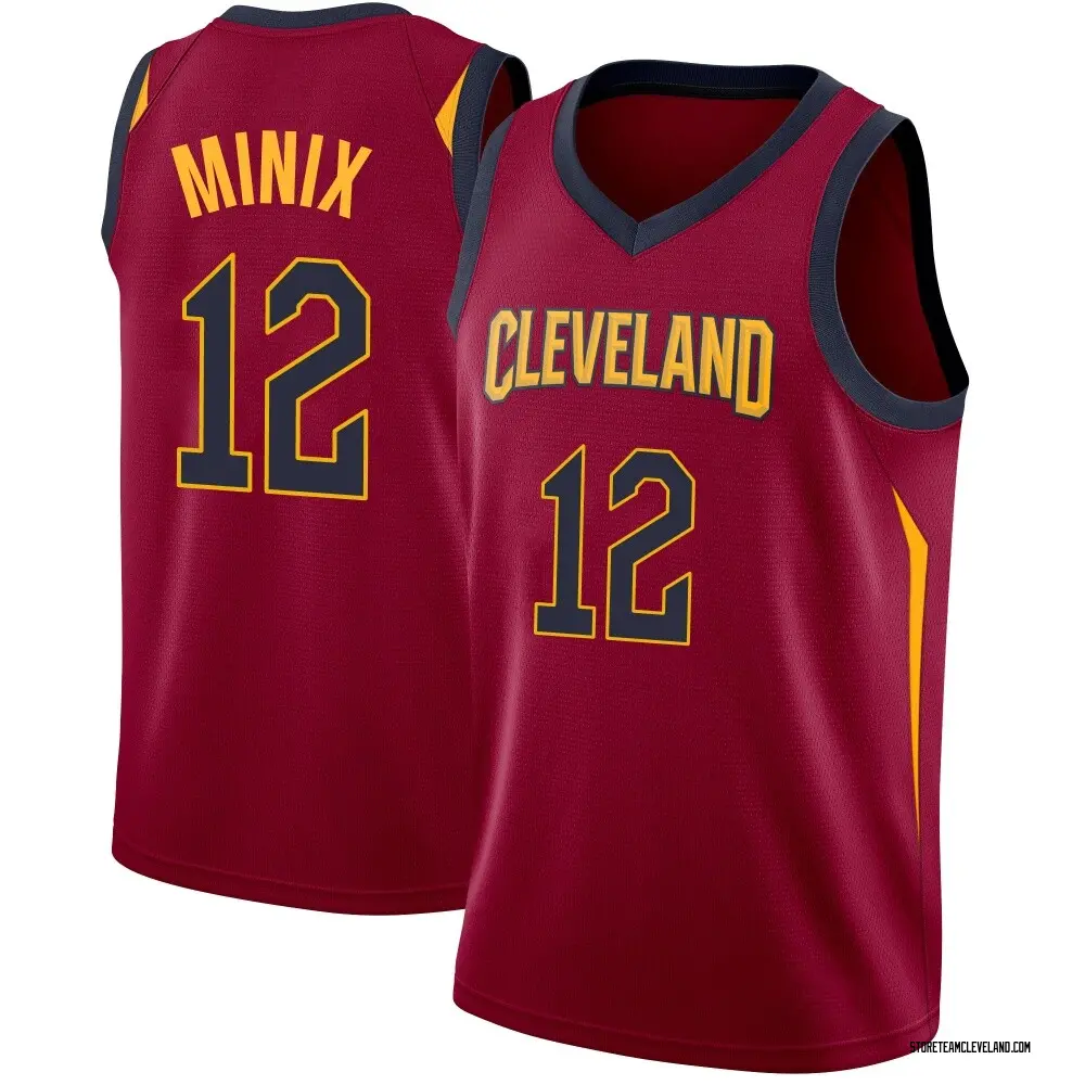 Men's Riley Minix Cleveland Cavaliers Maroon Jersey - Icon Edition - Swingman