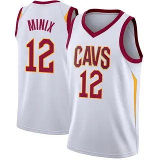Men's Riley Minix Cleveland Cavaliers White Jersey - Association Edition - Swingman