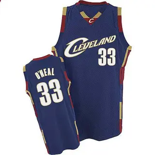 Men's Shaquille O'Neal Cleveland Cavaliers Navy Blue Throwback 2016 The Finals Patch Jersey - Swingman