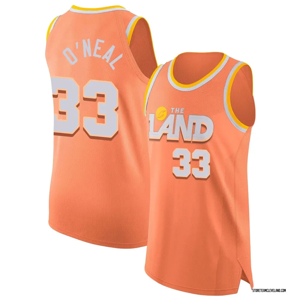 Men's Shaquille O'Neal Cleveland Cavaliers Orange 2025/26 City Edition Jersey - Authentic