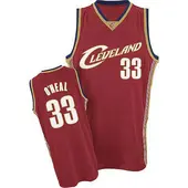 Men's Shaquille O'Neal Cleveland Cavaliers Red Throwback 2016 The Finals Patch Jersey - Authentic