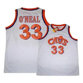 Men's Shaquille O'Neal Cleveland Cavaliers White CAVS Throwback Jersey - Swingman