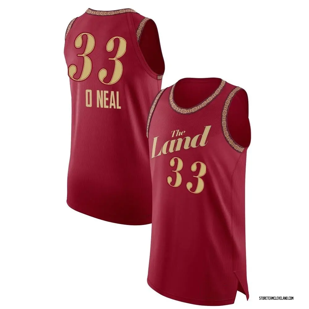 Men's Shaquille O'Neal Cleveland Cavaliers Wine 2023/24 City Edition Jersey - Authentic