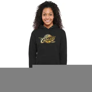 Women's Cleveland Cavaliers Gold Men's Collection Ladies Pullover Hoodie - Black -