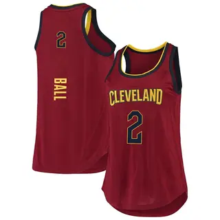Women's Lonzo Ball Cleveland Cavaliers Wine 2019/20 Tank Jersey - Icon Edition - Fast Break