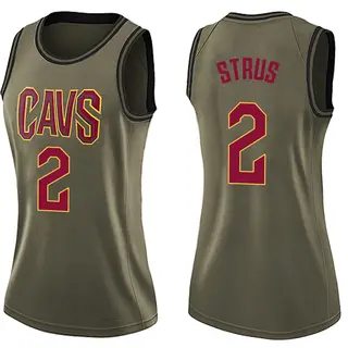 Women's Max Strus Cleveland Cavaliers Green Salute to Service Jersey - Swingman