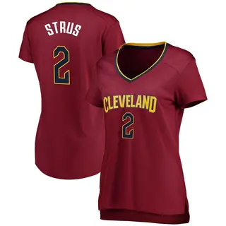 Women's Max Strus Cleveland Cavaliers Wine Jersey - Icon Edition - Fast Break