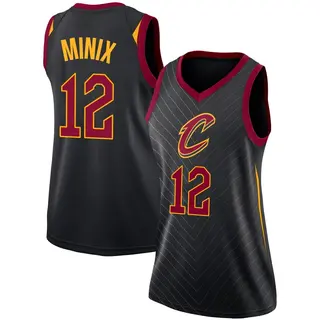 Women's Riley Minix Cleveland Cavaliers Black Jersey - Statement Edition - Swingman