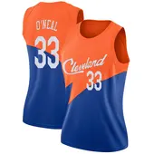 Women's Shaquille O'Neal Cleveland Cavaliers Blue 2018/19 Jersey - City Edition - Swingman
