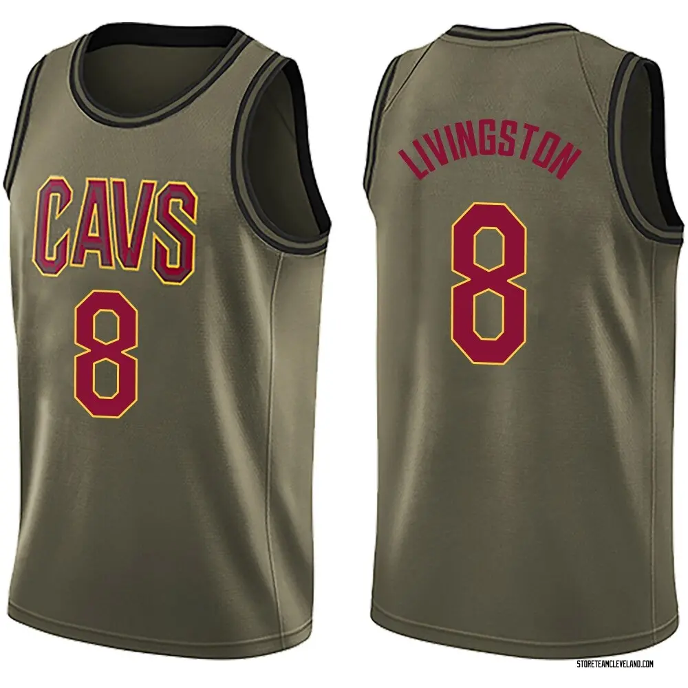 Youth Chris Livingston Cleveland Cavaliers Green Salute to Service Jersey - Swingman