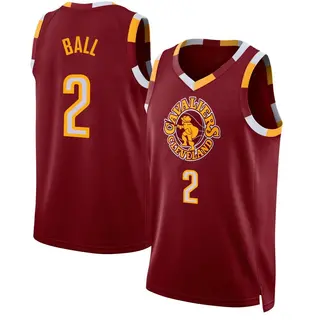Youth Lonzo Ball Cleveland Cavaliers Wine 2021/22 City Edition Jersey - Swingman