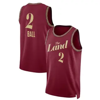 Youth Lonzo Ball Cleveland Cavaliers Wine 2023/24 City Edition Jersey - Swingman