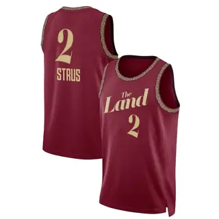Youth Max Strus Cleveland Cavaliers Wine 2023/24 City Edition Jersey - Swingman