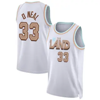 Youth Shaquille O'Neal Cleveland Cavaliers White 2022/23 City Edition Jersey - Swingman